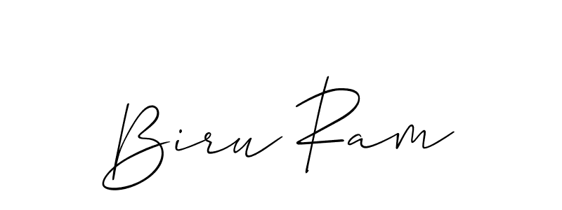 Create a beautiful signature design for name Biru Ram. With this signature (Allison_Script) fonts, you can make a handwritten signature for free. Biru Ram signature style 2 images and pictures png