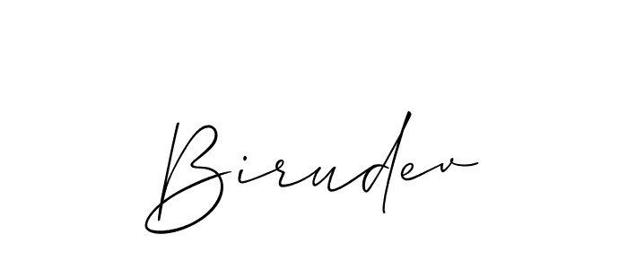 Make a beautiful signature design for name Birudev. With this signature (Allison_Script) style, you can create a handwritten signature for free. Birudev signature style 2 images and pictures png