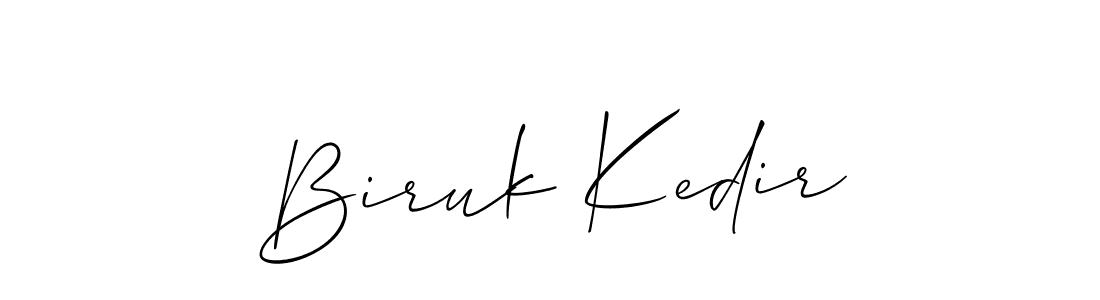 Design your own signature with our free online signature maker. With this signature software, you can create a handwritten (Allison_Script) signature for name Biruk Kedir. Biruk Kedir signature style 2 images and pictures png