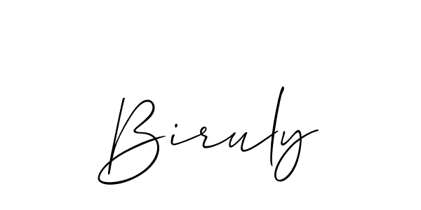 if you are searching for the best signature style for your name Biruly. so please give up your signature search. here we have designed multiple signature styles  using Allison_Script. Biruly signature style 2 images and pictures png