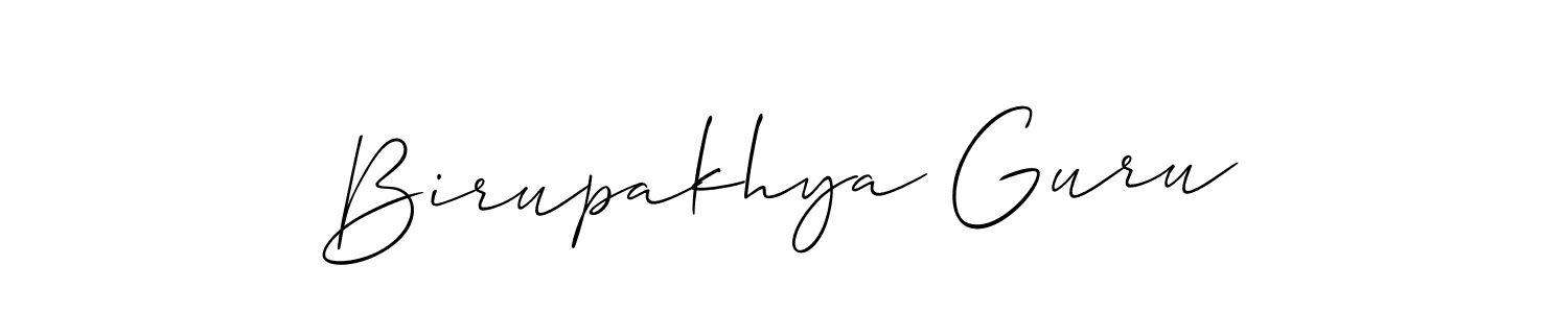 How to make Birupakhya Guru signature? Allison_Script is a professional autograph style. Create handwritten signature for Birupakhya Guru name. Birupakhya Guru signature style 2 images and pictures png