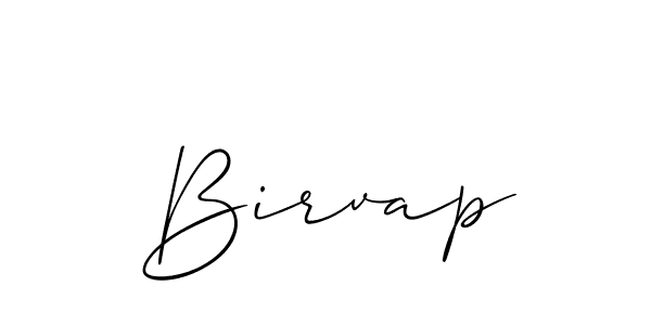 The best way (Allison_Script) to make a short signature is to pick only two or three words in your name. The name Birvap include a total of six letters. For converting this name. Birvap signature style 2 images and pictures png