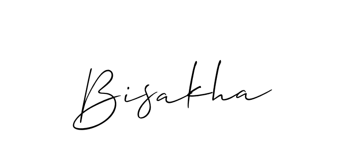 Design your own signature with our free online signature maker. With this signature software, you can create a handwritten (Allison_Script) signature for name Bisakha. Bisakha signature style 2 images and pictures png