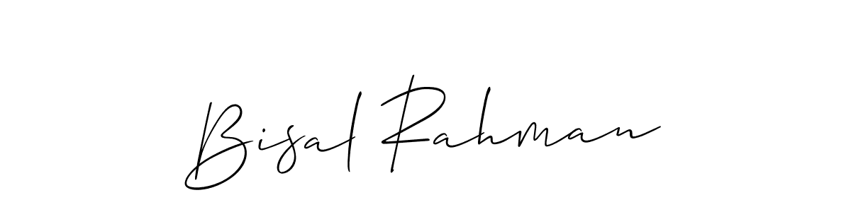 Make a beautiful signature design for name Bisal Rahman. With this signature (Allison_Script) style, you can create a handwritten signature for free. Bisal Rahman signature style 2 images and pictures png