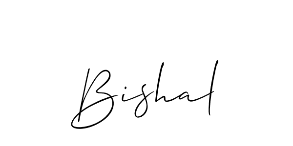 Design your own signature with our free online signature maker. With this signature software, you can create a handwritten (Allison_Script) signature for name Bishal. Bishal signature style 2 images and pictures png