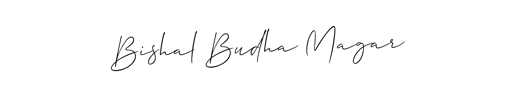 How to make Bishal Budha Magar signature? Allison_Script is a professional autograph style. Create handwritten signature for Bishal Budha Magar name. Bishal Budha Magar signature style 2 images and pictures png