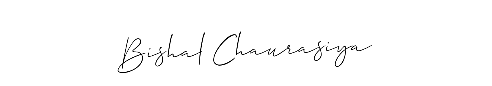 How to make Bishal Chaurasiya name signature. Use Allison_Script style for creating short signs online. This is the latest handwritten sign. Bishal Chaurasiya signature style 2 images and pictures png