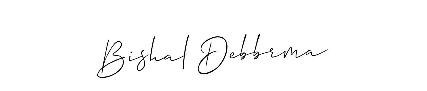 Use a signature maker to create a handwritten signature online. With this signature software, you can design (Allison_Script) your own signature for name Bishal Debbrma. Bishal Debbrma signature style 2 images and pictures png