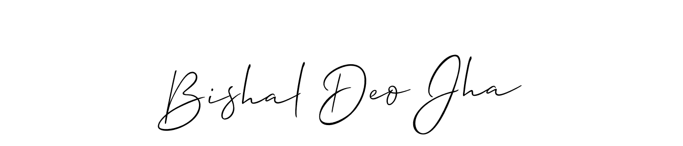 This is the best signature style for the Bishal Deo Jha name. Also you like these signature font (Allison_Script). Mix name signature. Bishal Deo Jha signature style 2 images and pictures png