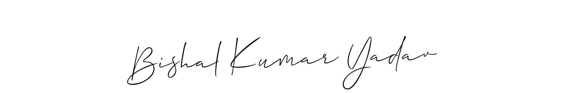 Make a short Bishal Kumar Yadav signature style. Manage your documents anywhere anytime using Allison_Script. Create and add eSignatures, submit forms, share and send files easily. Bishal Kumar Yadav signature style 2 images and pictures png