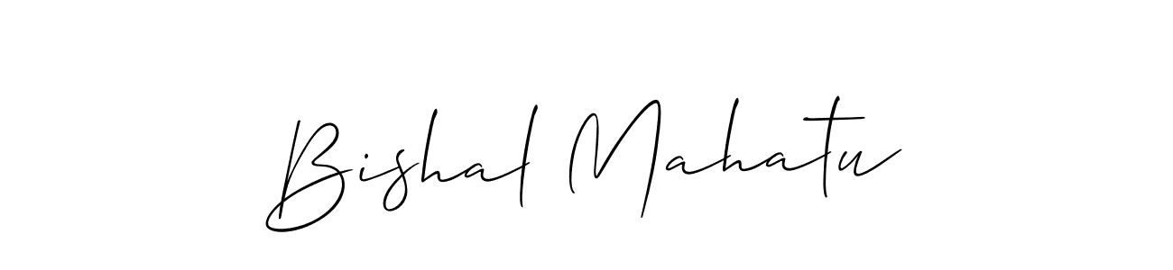 if you are searching for the best signature style for your name Bishal Mahatu. so please give up your signature search. here we have designed multiple signature styles  using Allison_Script. Bishal Mahatu signature style 2 images and pictures png