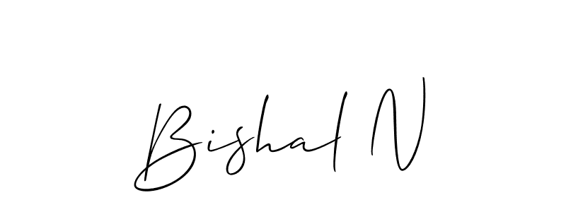 Make a beautiful signature design for name Bishal N. Use this online signature maker to create a handwritten signature for free. Bishal N signature style 2 images and pictures png