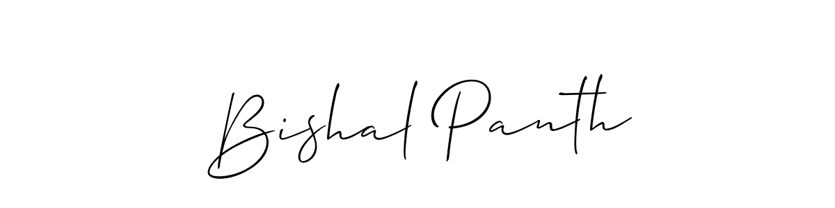 Bishal Panth stylish signature style. Best Handwritten Sign (Allison_Script) for my name. Handwritten Signature Collection Ideas for my name Bishal Panth. Bishal Panth signature style 2 images and pictures png