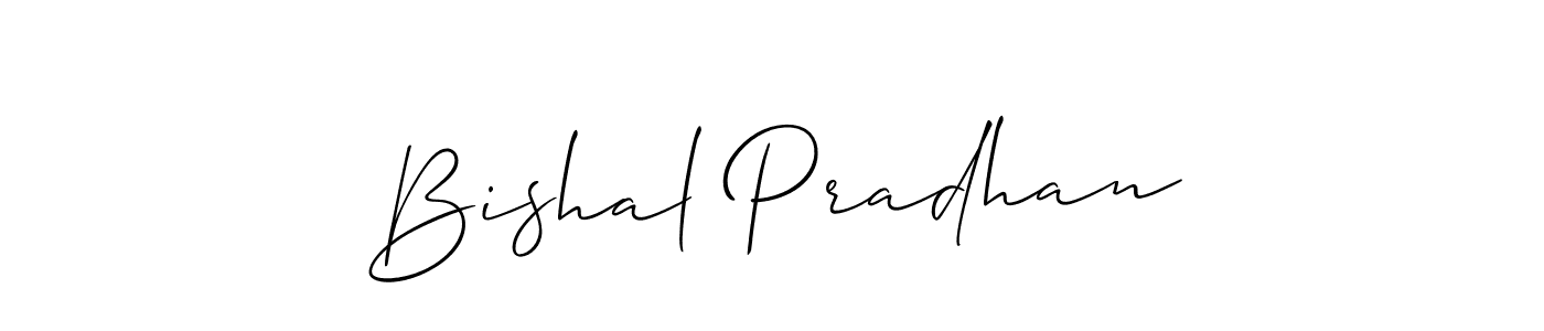 Bishal Pradhan stylish signature style. Best Handwritten Sign (Allison_Script) for my name. Handwritten Signature Collection Ideas for my name Bishal Pradhan. Bishal Pradhan signature style 2 images and pictures png