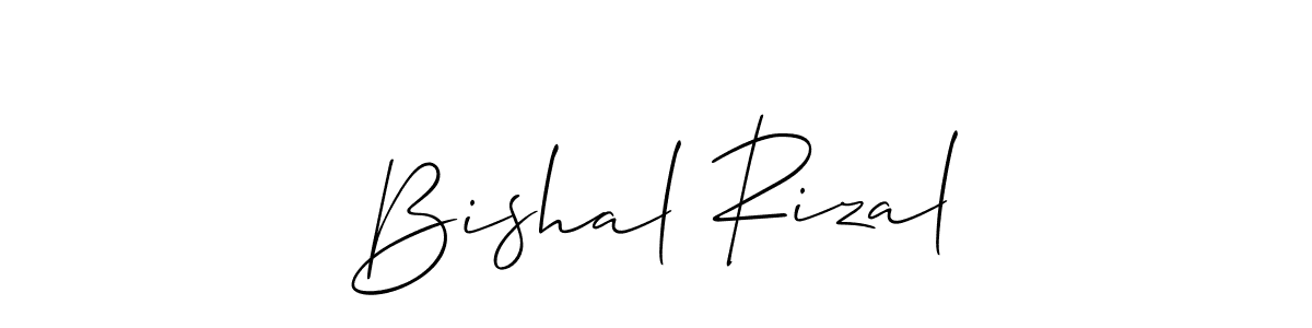 You should practise on your own different ways (Allison_Script) to write your name (Bishal Rizal) in signature. don't let someone else do it for you. Bishal Rizal signature style 2 images and pictures png