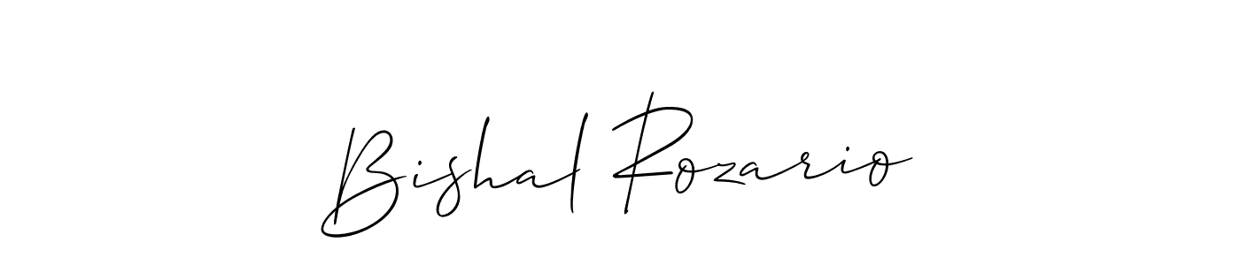 How to make Bishal Rozario name signature. Use Allison_Script style for creating short signs online. This is the latest handwritten sign. Bishal Rozario signature style 2 images and pictures png