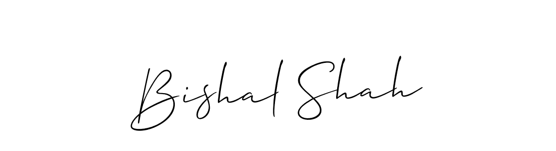 The best way (Allison_Script) to make a short signature is to pick only two or three words in your name. The name Bishal Shah include a total of six letters. For converting this name. Bishal Shah signature style 2 images and pictures png
