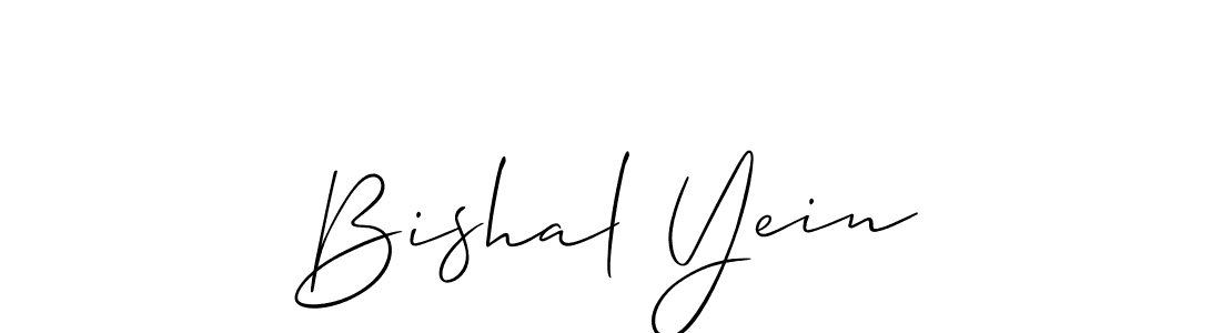 Make a short Bishal Yein signature style. Manage your documents anywhere anytime using Allison_Script. Create and add eSignatures, submit forms, share and send files easily. Bishal Yein signature style 2 images and pictures png
