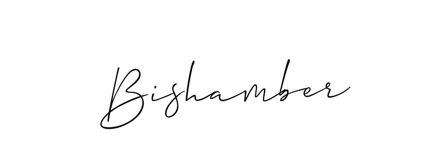 Make a beautiful signature design for name Bishamber. With this signature (Allison_Script) style, you can create a handwritten signature for free. Bishamber signature style 2 images and pictures png