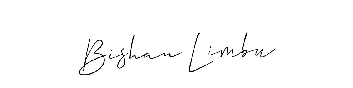 The best way (Allison_Script) to make a short signature is to pick only two or three words in your name. The name Bishan Limbu include a total of six letters. For converting this name. Bishan Limbu signature style 2 images and pictures png