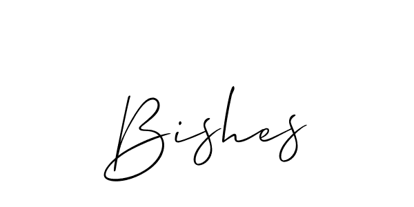 Create a beautiful signature design for name Bishes. With this signature (Allison_Script) fonts, you can make a handwritten signature for free. Bishes signature style 2 images and pictures png