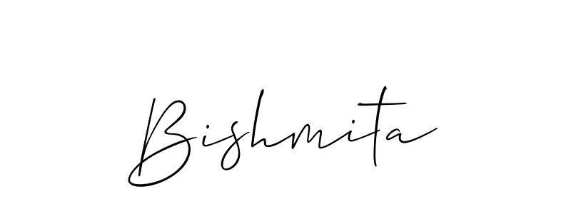 Design your own signature with our free online signature maker. With this signature software, you can create a handwritten (Allison_Script) signature for name Bishmita. Bishmita signature style 2 images and pictures png