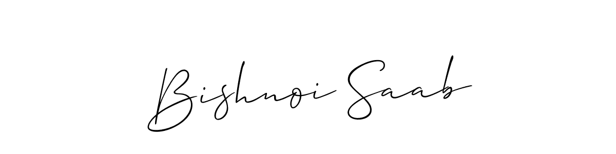 How to make Bishnoi Saab signature? Allison_Script is a professional autograph style. Create handwritten signature for Bishnoi Saab name. Bishnoi Saab signature style 2 images and pictures png