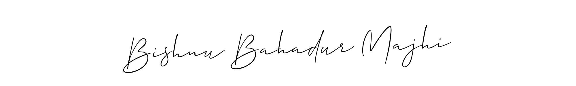 You should practise on your own different ways (Allison_Script) to write your name (Bishnu Bahadur Majhi) in signature. don't let someone else do it for you. Bishnu Bahadur Majhi signature style 2 images and pictures png