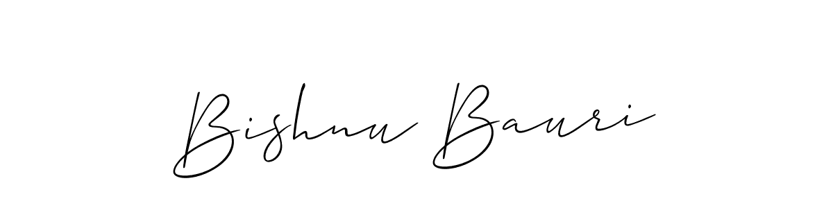 It looks lik you need a new signature style for name Bishnu Bauri. Design unique handwritten (Allison_Script) signature with our free signature maker in just a few clicks. Bishnu Bauri signature style 2 images and pictures png