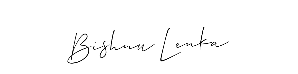 You can use this online signature creator to create a handwritten signature for the name Bishnu Lenka. This is the best online autograph maker. Bishnu Lenka signature style 2 images and pictures png