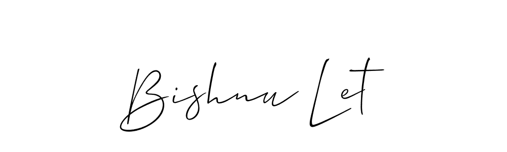 Create a beautiful signature design for name Bishnu Let. With this signature (Allison_Script) fonts, you can make a handwritten signature for free. Bishnu Let signature style 2 images and pictures png