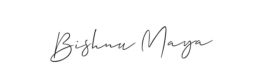 You should practise on your own different ways (Allison_Script) to write your name (Bishnu Maya) in signature. don't let someone else do it for you. Bishnu Maya signature style 2 images and pictures png