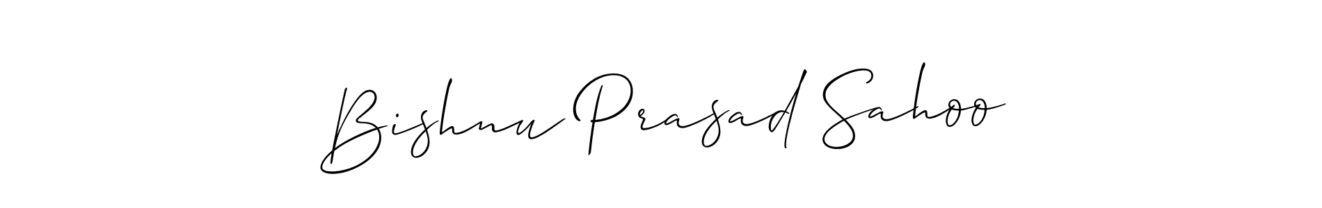 Use a signature maker to create a handwritten signature online. With this signature software, you can design (Allison_Script) your own signature for name Bishnu Prasad Sahoo. Bishnu Prasad Sahoo signature style 2 images and pictures png