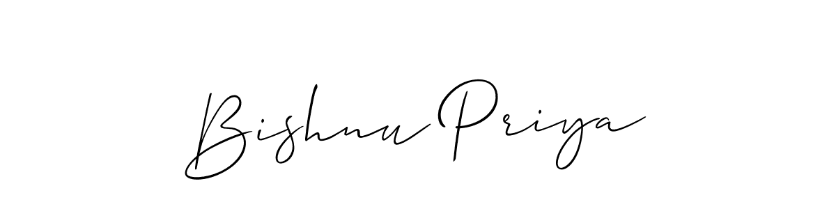 How to Draw Bishnu Priya signature style? Allison_Script is a latest design signature styles for name Bishnu Priya. Bishnu Priya signature style 2 images and pictures png