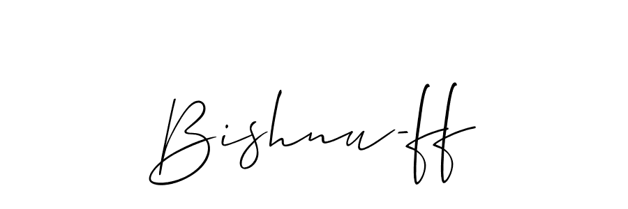 Make a beautiful signature design for name Bishnu-ff. With this signature (Allison_Script) style, you can create a handwritten signature for free. Bishnu-ff signature style 2 images and pictures png