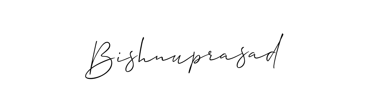 Bishnuprasad stylish signature style. Best Handwritten Sign (Allison_Script) for my name. Handwritten Signature Collection Ideas for my name Bishnuprasad. Bishnuprasad signature style 2 images and pictures png