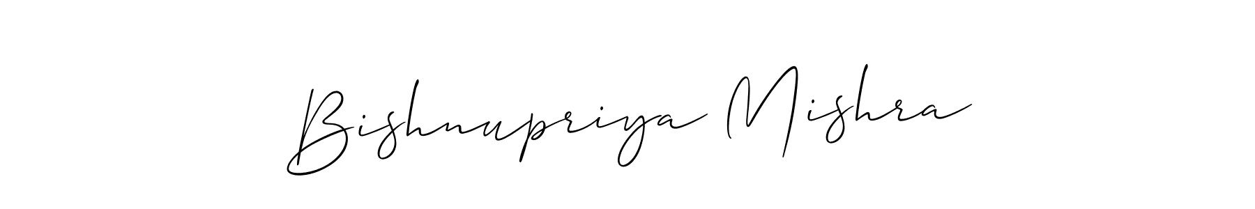This is the best signature style for the Bishnupriya Mishra name. Also you like these signature font (Allison_Script). Mix name signature. Bishnupriya Mishra signature style 2 images and pictures png