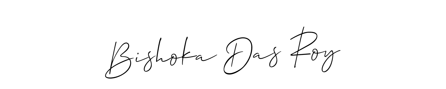 You should practise on your own different ways (Allison_Script) to write your name (Bishoka Das Roy) in signature. don't let someone else do it for you. Bishoka Das Roy signature style 2 images and pictures png