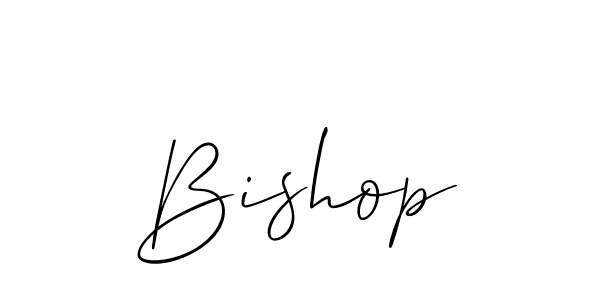 Allison_Script is a professional signature style that is perfect for those who want to add a touch of class to their signature. It is also a great choice for those who want to make their signature more unique. Get Bishop name to fancy signature for free. Bishop signature style 2 images and pictures png