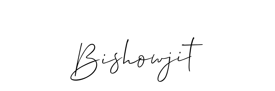 Also we have Bishowjit name is the best signature style. Create professional handwritten signature collection using Allison_Script autograph style. Bishowjit signature style 2 images and pictures png