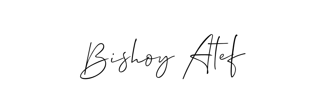 Similarly Allison_Script is the best handwritten signature design. Signature creator online .You can use it as an online autograph creator for name Bishoy Atef. Bishoy Atef signature style 2 images and pictures png