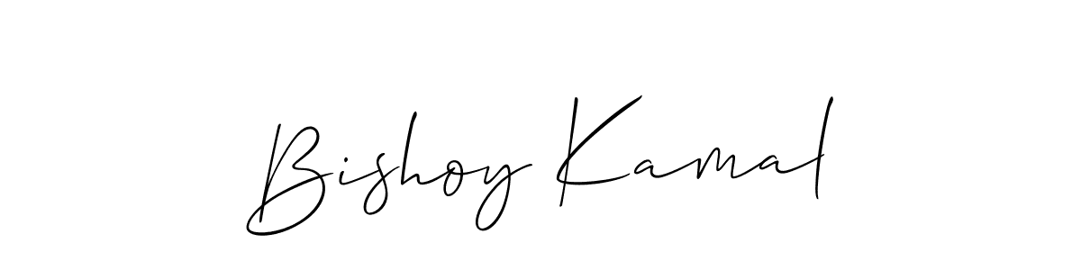 Use a signature maker to create a handwritten signature online. With this signature software, you can design (Allison_Script) your own signature for name Bishoy Kamal. Bishoy Kamal signature style 2 images and pictures png