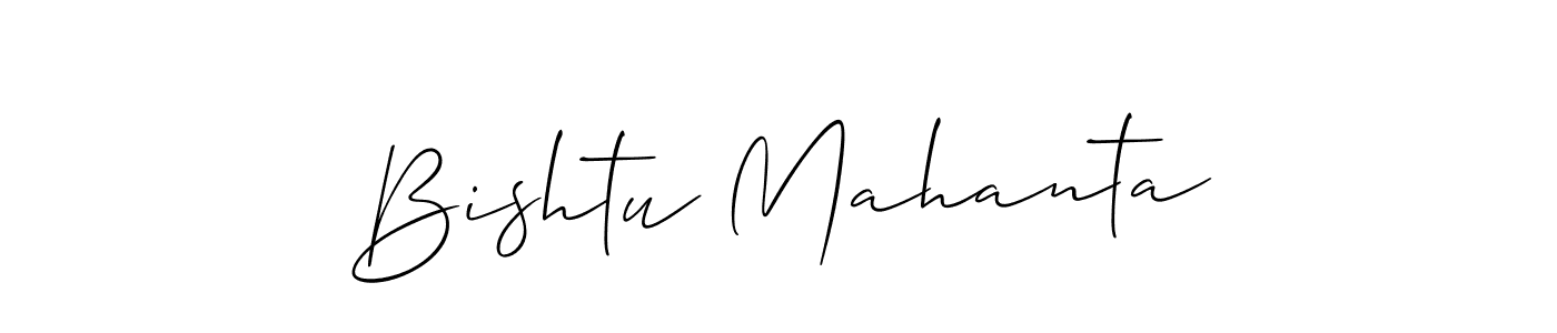 How to Draw Bishtu Mahanta signature style? Allison_Script is a latest design signature styles for name Bishtu Mahanta. Bishtu Mahanta signature style 2 images and pictures png
