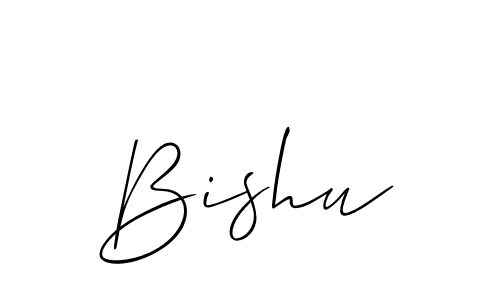 Make a beautiful signature design for name Bishu. With this signature (Allison_Script) style, you can create a handwritten signature for free. Bishu signature style 2 images and pictures png
