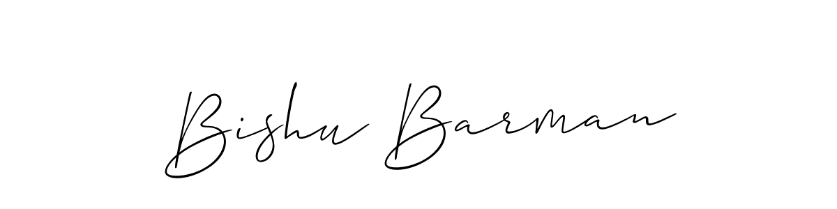 How to make Bishu Barman signature? Allison_Script is a professional autograph style. Create handwritten signature for Bishu Barman name. Bishu Barman signature style 2 images and pictures png
