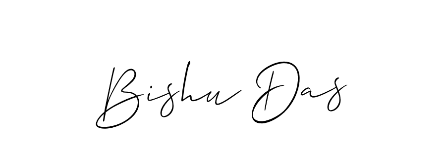 Make a beautiful signature design for name Bishu Das. With this signature (Allison_Script) style, you can create a handwritten signature for free. Bishu Das signature style 2 images and pictures png