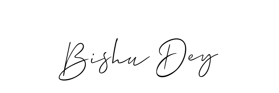 How to make Bishu Dey signature? Allison_Script is a professional autograph style. Create handwritten signature for Bishu Dey name. Bishu Dey signature style 2 images and pictures png