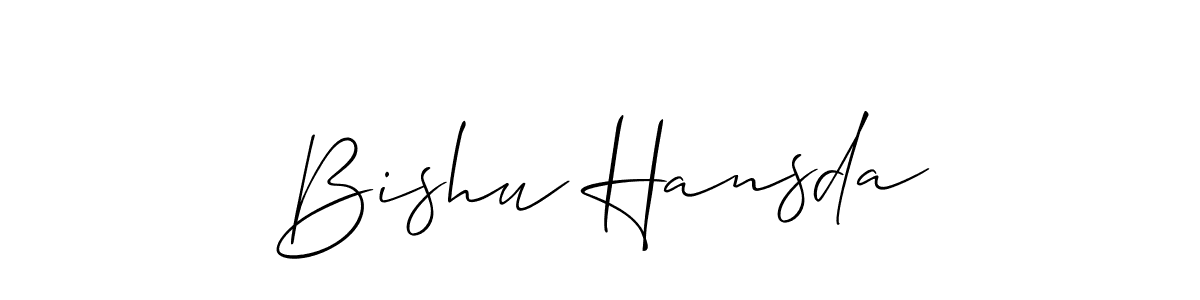 You can use this online signature creator to create a handwritten signature for the name Bishu Hansda. This is the best online autograph maker. Bishu Hansda signature style 2 images and pictures png