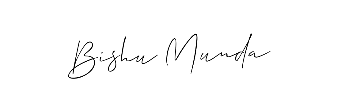 Design your own signature with our free online signature maker. With this signature software, you can create a handwritten (Allison_Script) signature for name Bishu Munda. Bishu Munda signature style 2 images and pictures png