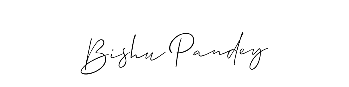 Bishu Pandey stylish signature style. Best Handwritten Sign (Allison_Script) for my name. Handwritten Signature Collection Ideas for my name Bishu Pandey. Bishu Pandey signature style 2 images and pictures png
